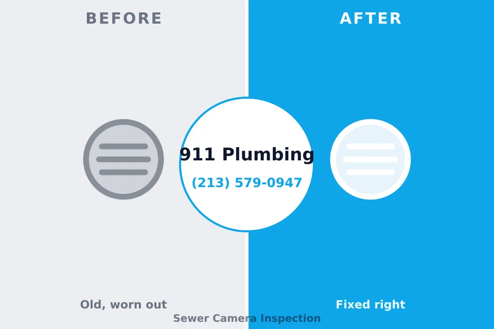 Before and after: plumbing repair Covington, IN